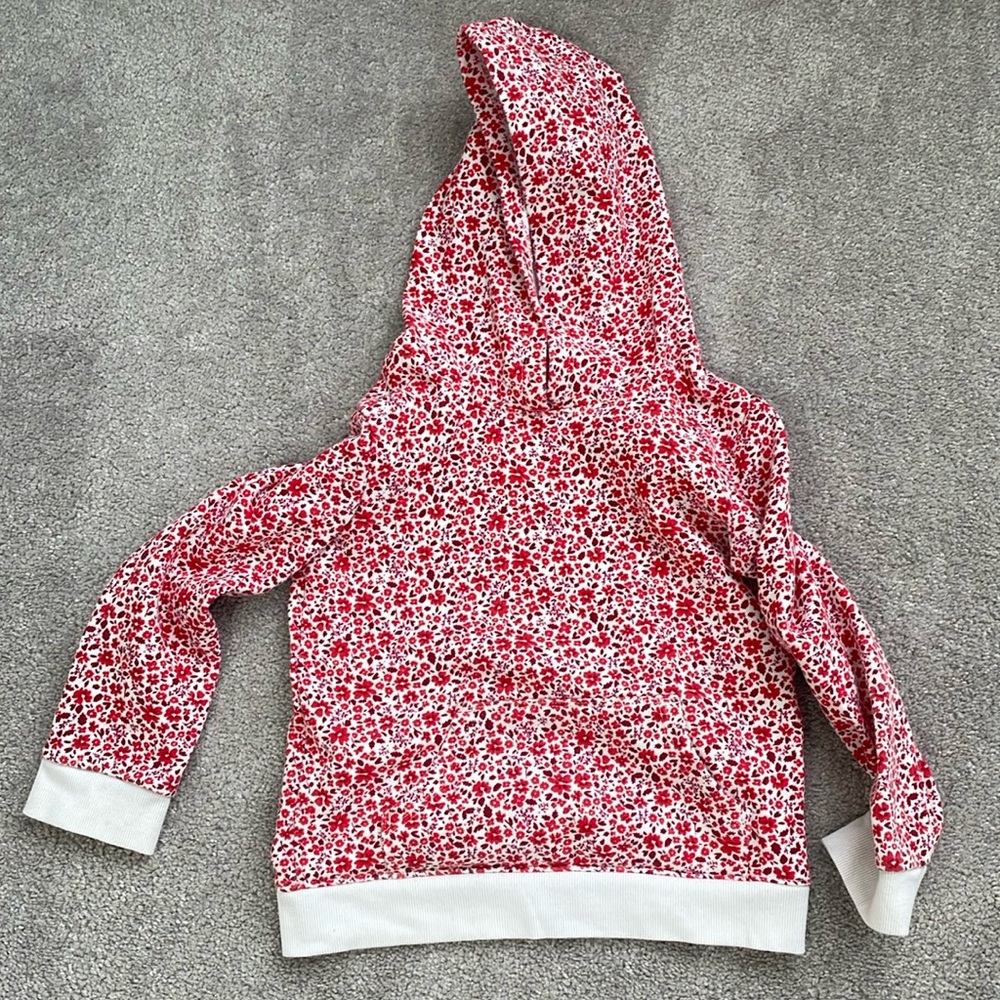 Girls 6/6x Floral Hooded Sweatshirt